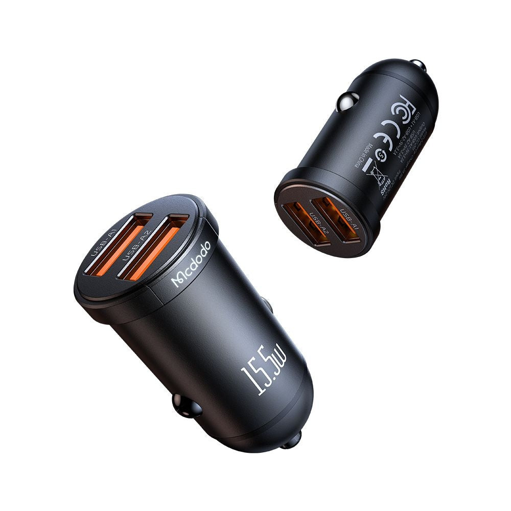 Φορτιστής Αυτοκινήτου McDodo CC-2950 Cool, 15.5W, 3.1A, 2 x USB-A, Μαύρο