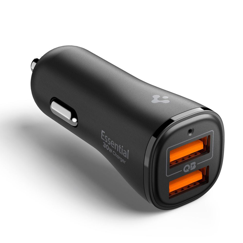 Φορτιστής Αυτοκινήτου Spigen EV302 Essential, 30W, 3A, 2 x USB-A, Μαύρος ACP08700