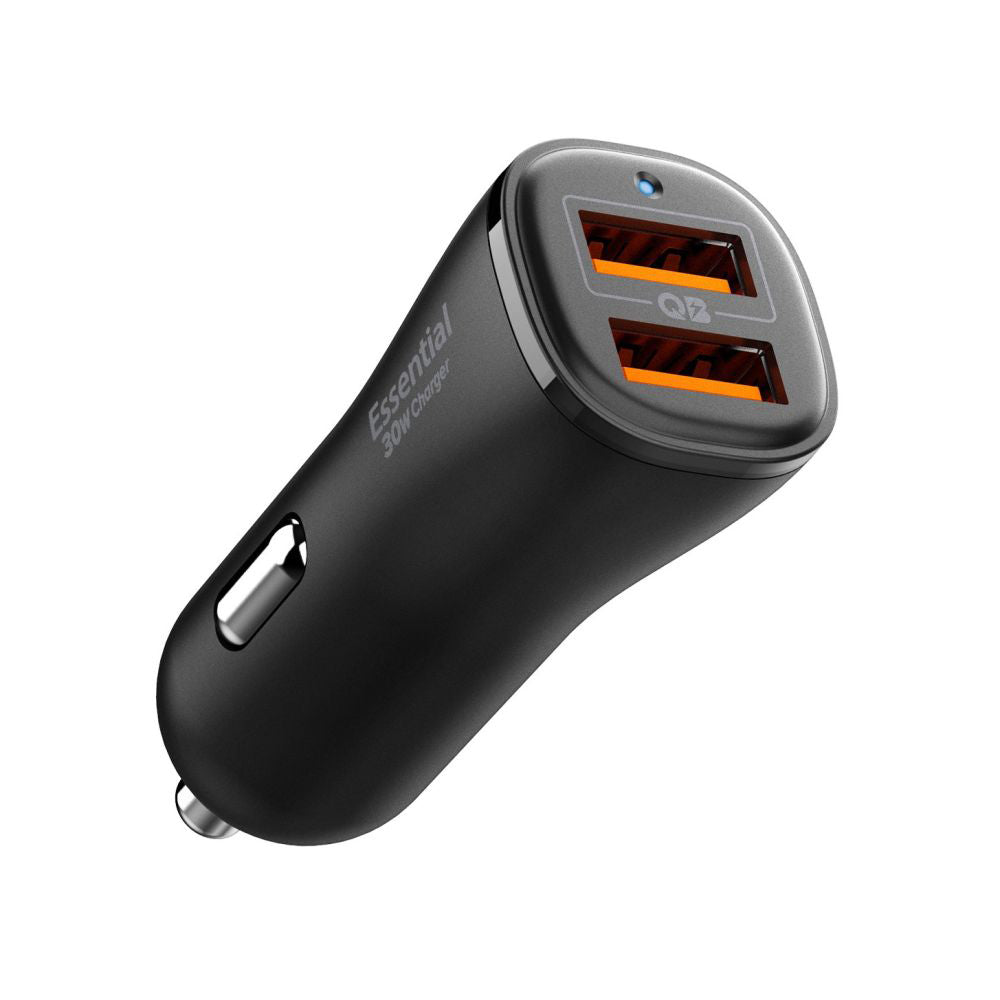 Φορτιστής Αυτοκινήτου Spigen EV302 Essential, 30W, 3A, 2 x USB-A, Μαύρος ACP08700