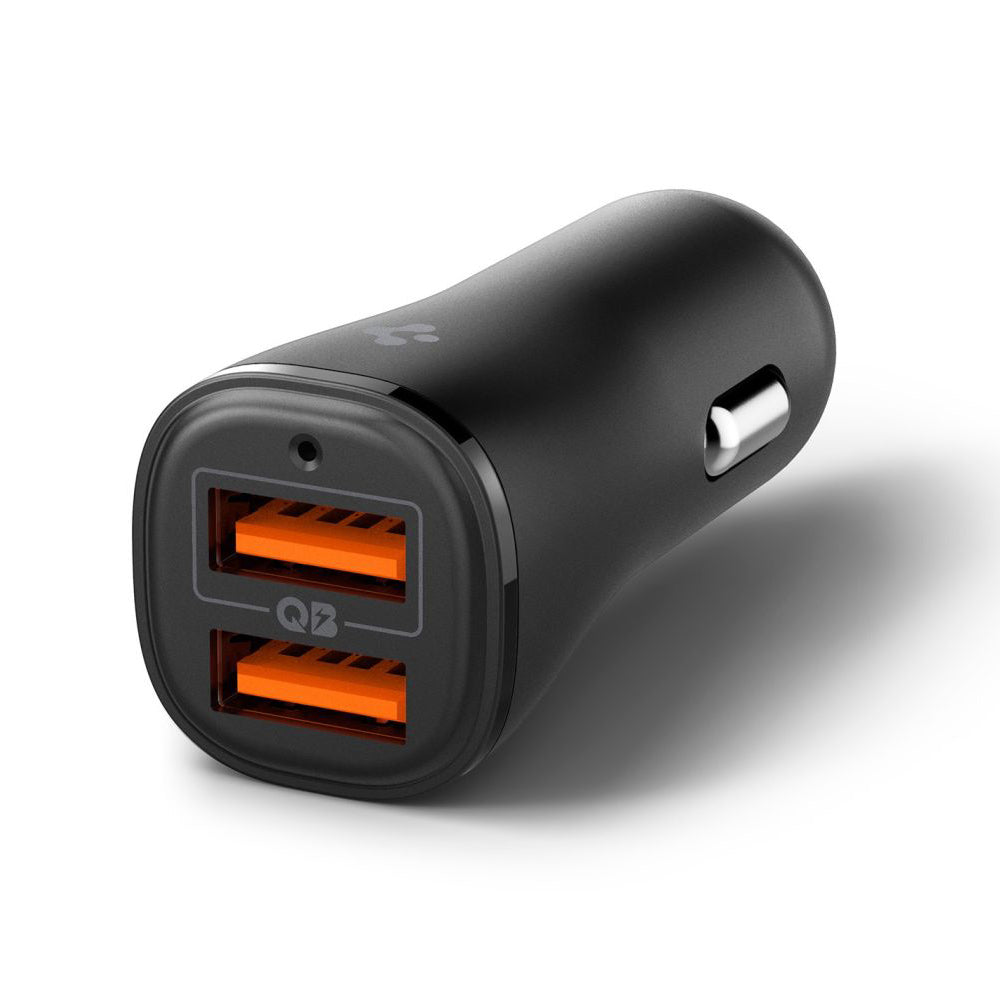 Φορτιστής Αυτοκινήτου Spigen EV302 Essential, 30W, 3A, 2 x USB-A, Μαύρος ACP08700