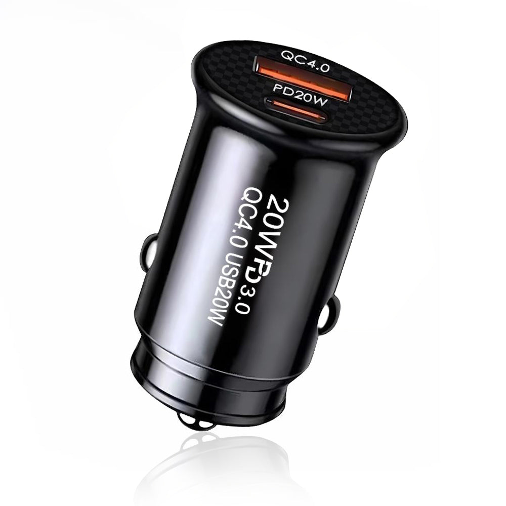 Φορτιστής Αυτοκινήτου Techsuit C4 MiniFuseX, 20W, 3A, 1 x USB-A - 1 x USB-C, Μαύρο