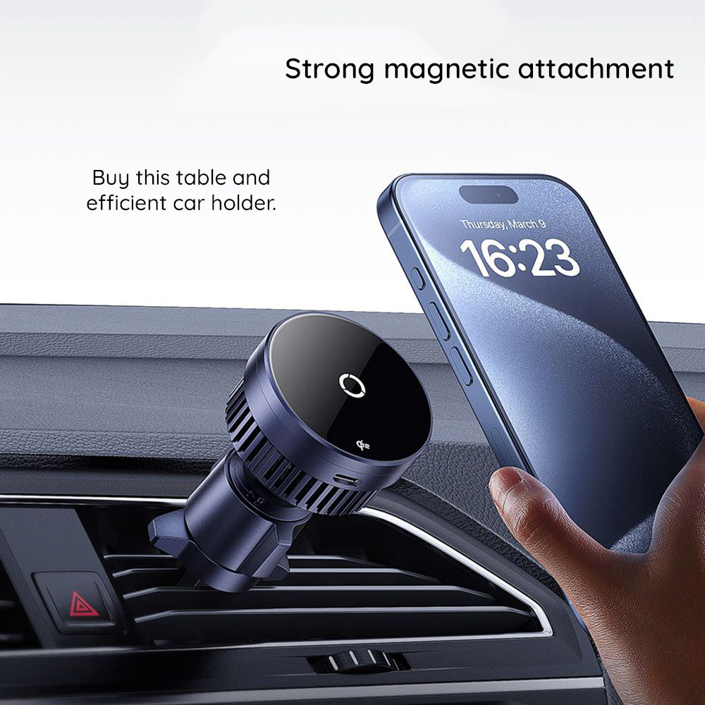 Ασύρματος Φορτιστής Αυτοκινήτου Baseus MagPro, 15W, 1.67A, Μαύρος C40164100121-01