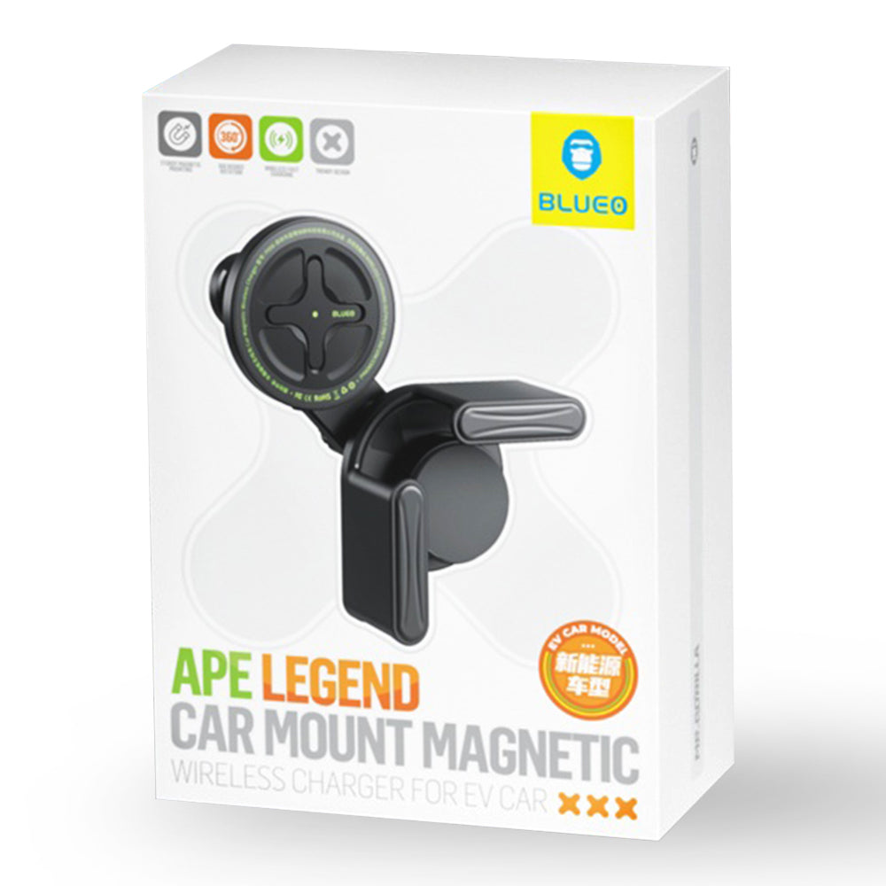 Ασύρματος Φορτιστής Αυτοκινήτου Blueo Ape Legend EV Car, 15W, 1.67A, Μαύρο