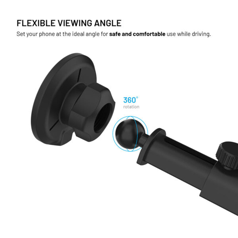 Ασύρματος Φορτιστής Αυτοκινήτου Fixed MagRound 2 XL, 15W, 1.67A, Μαύρο