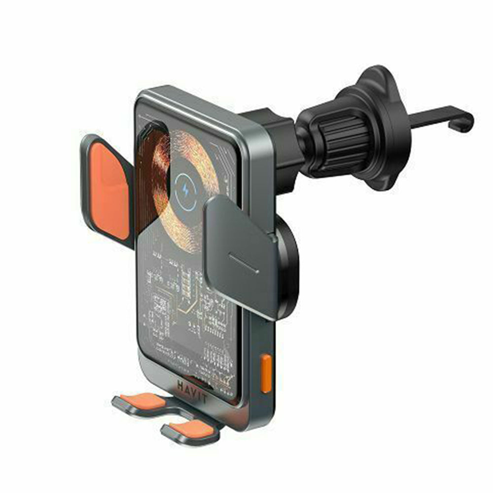 Ασύρματος Φορτιστής Αυτοκινήτου HAVIT W3033, 15W, 1.67A, Μαύρο Ασημί