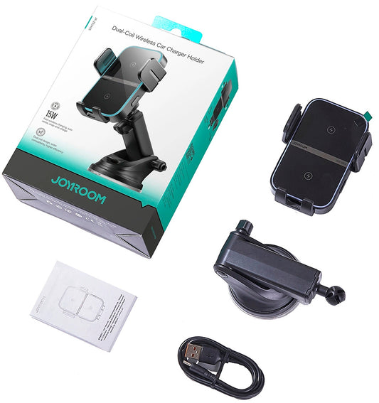 Φορτιστής Αυτοκινήτου Ασύρματος Joyroom JR-ZS246s, 15W, 1.67A, Μαύρο
