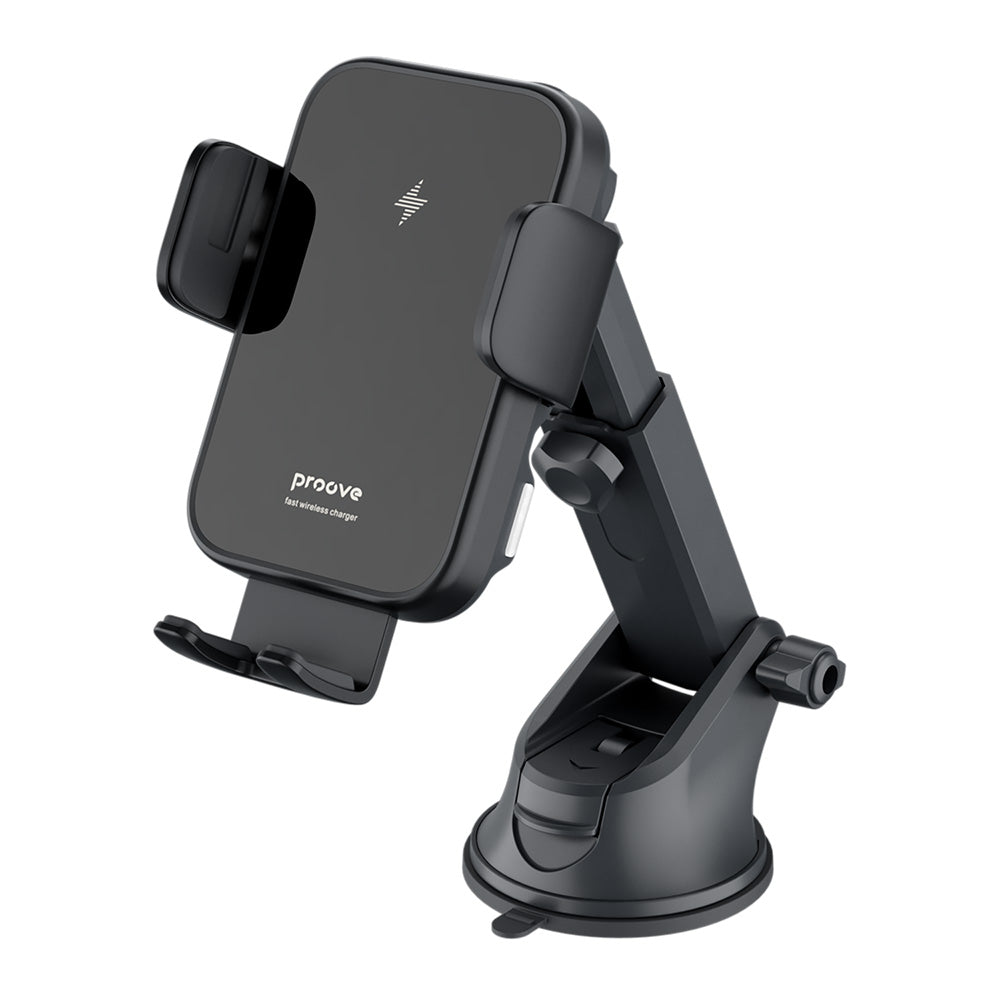 Proove Triple Clamp Wireless Car Charger, 15W, 1.67A, Black WHTC15010001