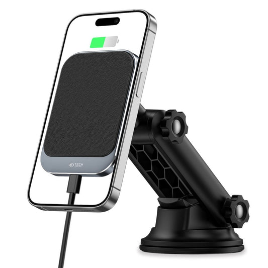 Ασύρματος φορτιστής αυτοκινήτου Tech-Protect MM15W-V2, 15W, 1.67A, Μαύρο