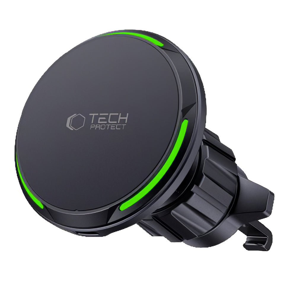 Ασύρματος φορτιστής αυτοκινήτου Tech-Protect MM15W-V7 QI2, 15W, 1.67A, Μαύρο