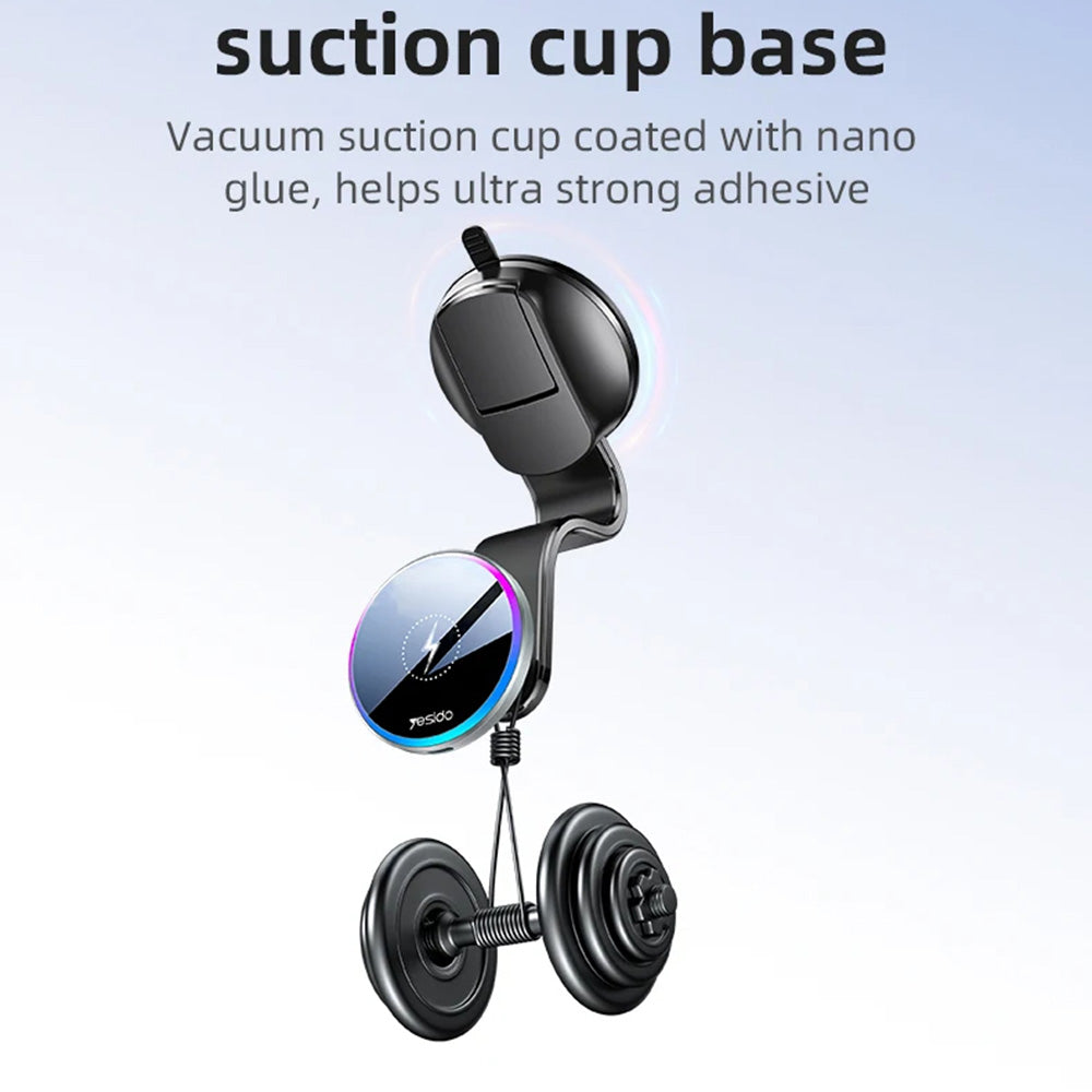 Ασύρματος Φορτιστής Αυτοκινήτου Yesido C292, 15W, 1.67A, Μαύρο