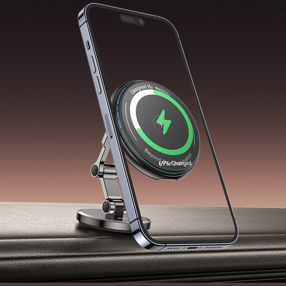 Ασύρματος Φορτιστής Αυτοκινήτου Yesido C306, 15W, 1.67A, Μαύρο