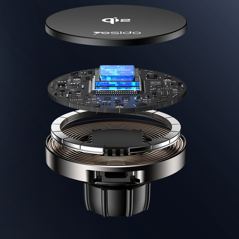 Ασύρματος Φορτιστής Αυτοκινήτου Yesido DS30, 15W, 1.67A, Μαύρο