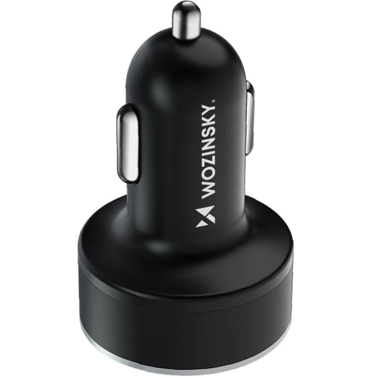 Φορτιστής αυτοκινήτου WZK WDCCB, 50W, 3A, 2 x USB-A - 2 x USB-C, Μαύρο