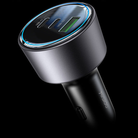 Φορτιστής Αυτοκινήτου Yesido Y59, 200W, 5A, 1 x USB-A - 2 x USB-C, Μαύρο