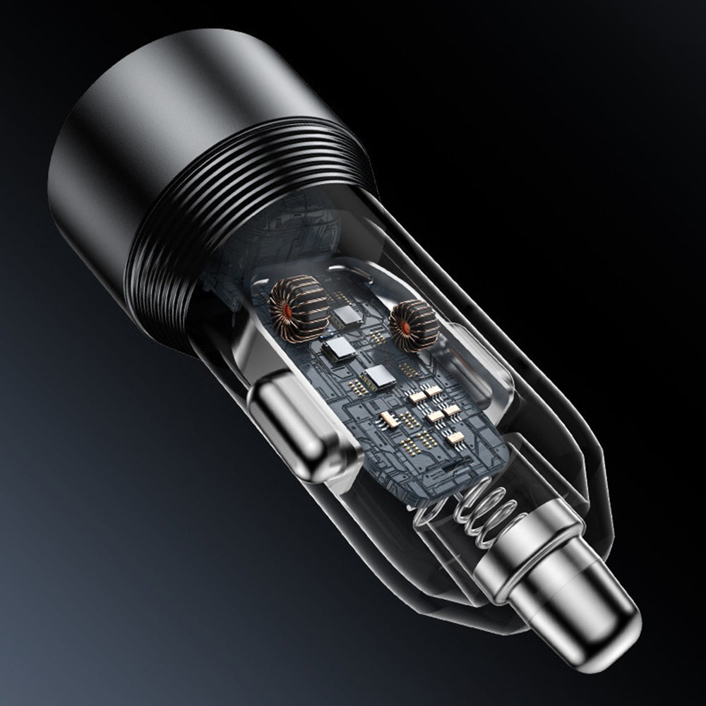 Φορτιστής Αυτοκινήτου Yesido Y64, 50W, 3A, 1 x USB-A - 1 x USB-C, Μαύρο