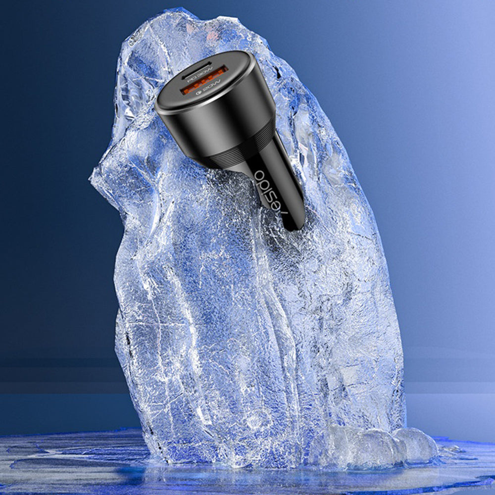 Φορτιστής Αυτοκινήτου Yesido Y64, 50W, 3A, 1 x USB-A - 1 x USB-C, Μαύρο