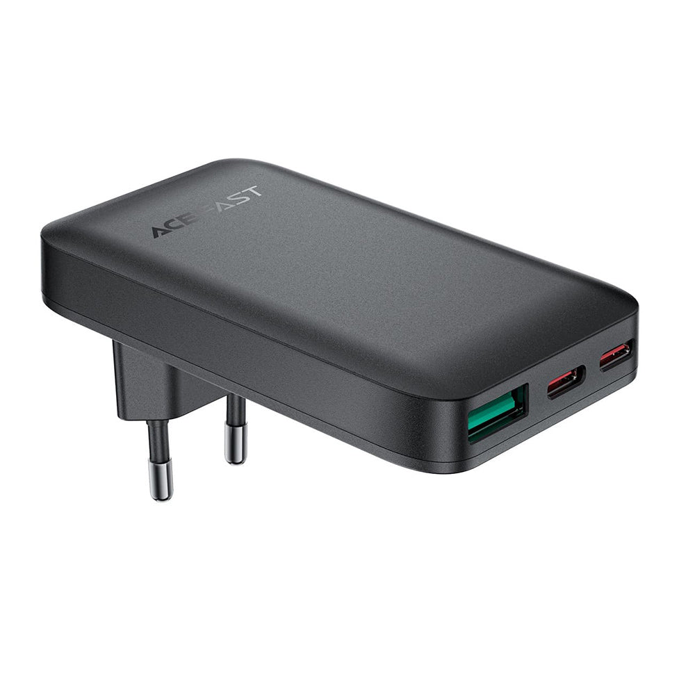 Φορτιστής Δικτύου Acefast A100, 65W, 3.25A, 1 x USB-A - 2 x USB-C, Μαύρο