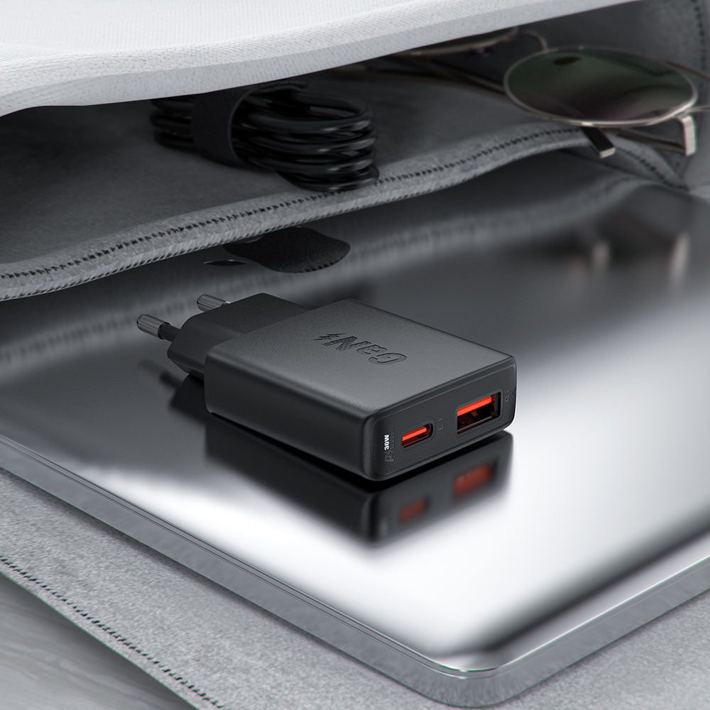 Φορτιστής Δικτύου Acefast A69, 30W, 3A, 1 x USB-A - 1 x USB-C, Μαύρο