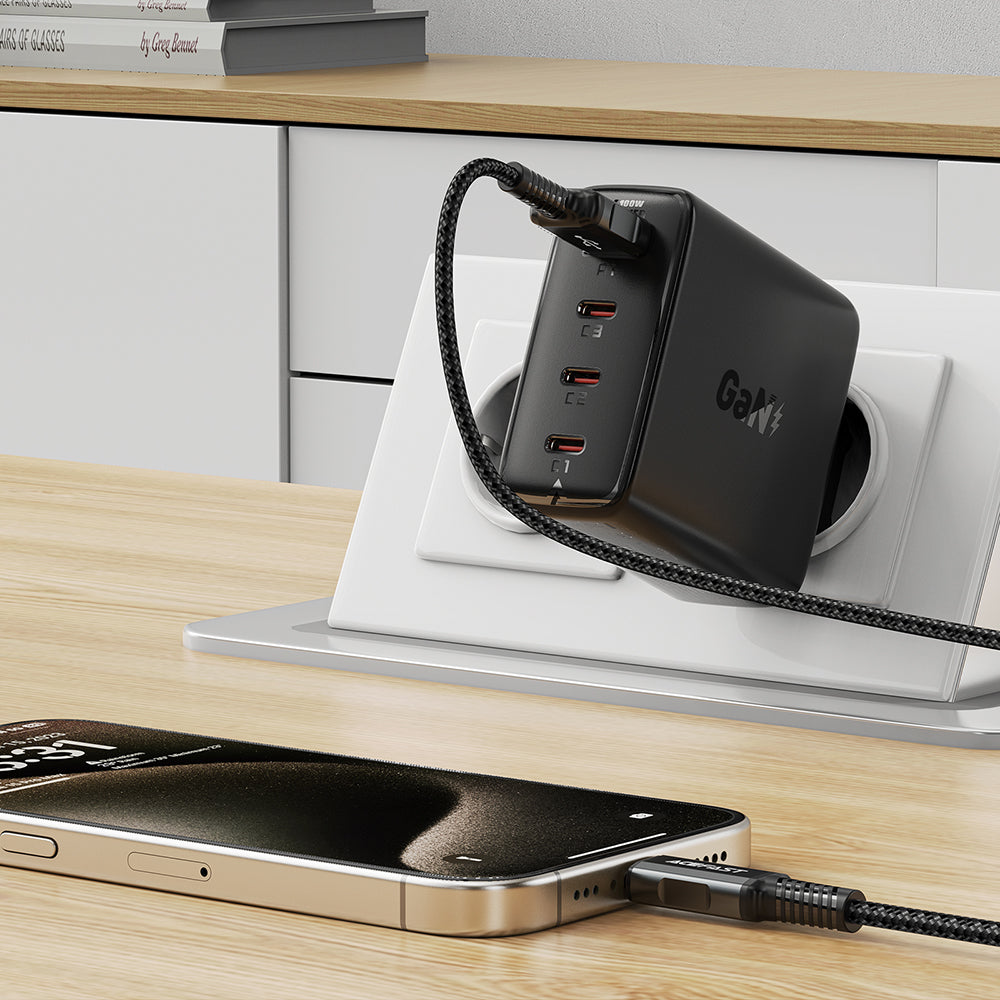 Φορτιστής Δικτύου Acefast A94, 100W, 5A, 1 x USB-A - 3 x USB-C, Μαύρο