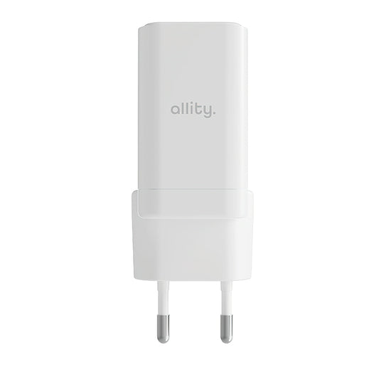 Φορτιστής Δικτύου Allity. ATC-01-45WCC Fast, 45W, 3A, 1 x USB-A - 1 x USB-C, Λευκό