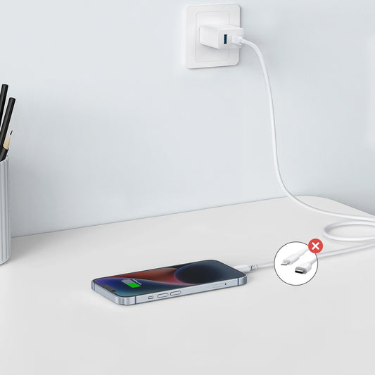 Φορτιστής δικτύου Anker 312, 20W, 3A, 1 x USB-A - 1 x USB-C, λευκό A2348G21