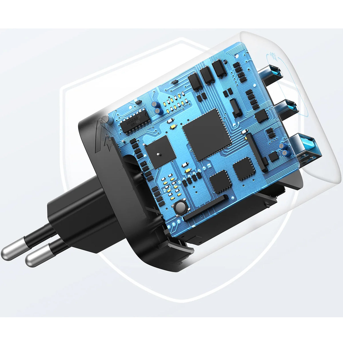 Φορτιστής Δικτύου Anker 336, 67W, 3.25A, 1 x USB-A - 2 x USB-C, Μαύρος A2674G11