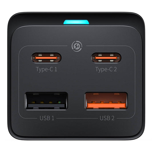 Network Charger Baseus GaN3 Pro PowerStrip, 65W, 3A, 2 x USB-A - 2 x USB-C - 1 x Schuko, Black PSZM000901 PSZM000901