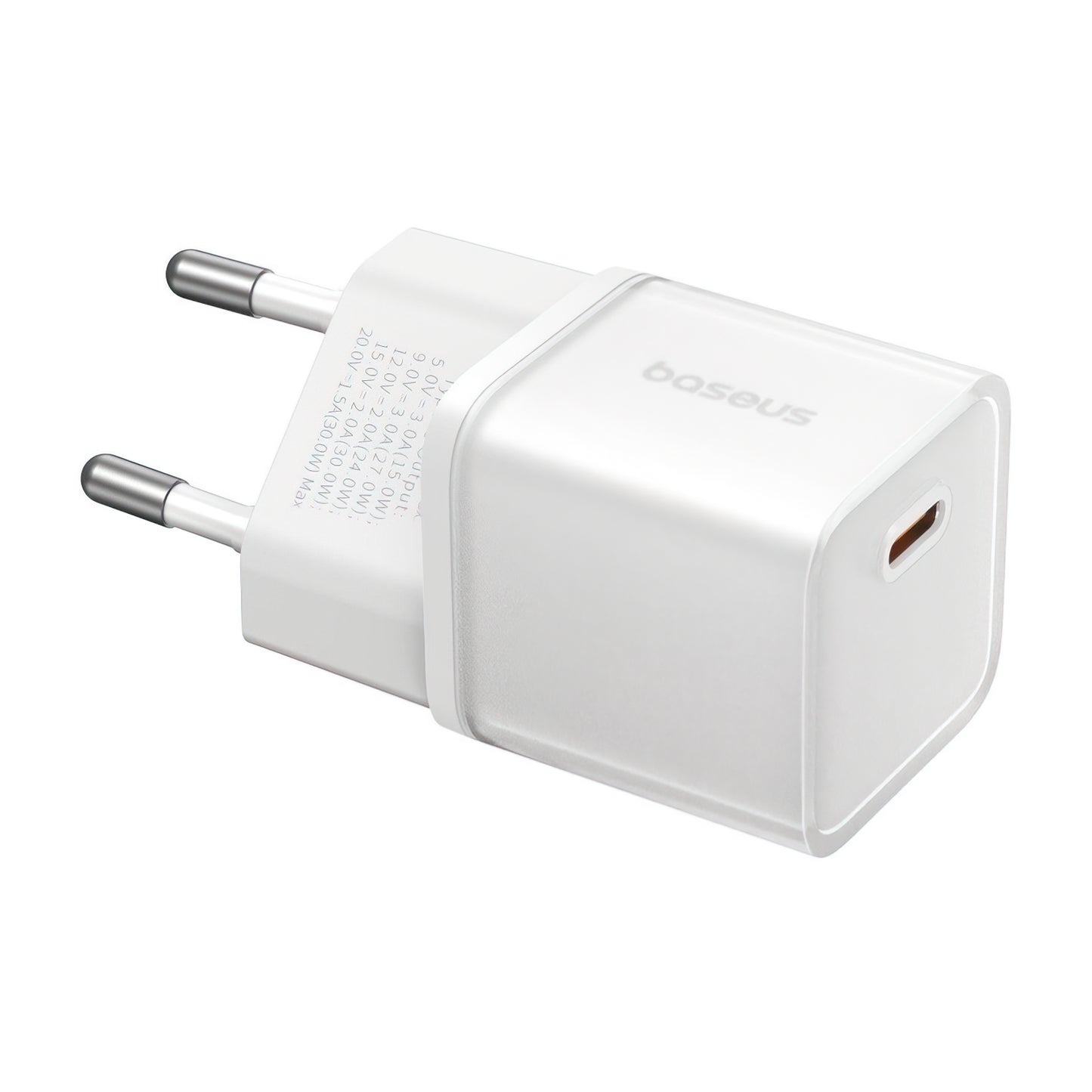 Φορτιστής Δικτύου Baseus GaN5S, 30W, 3A, 1 x USB-C, Λευκό P10162504213-00