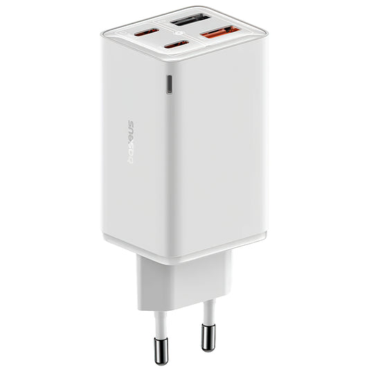 Φορτιστής δικτύου Baseus GaN6 Pro, 65W, 3.25A, 2 x USB-A - 2 x USB-C, Λευκό