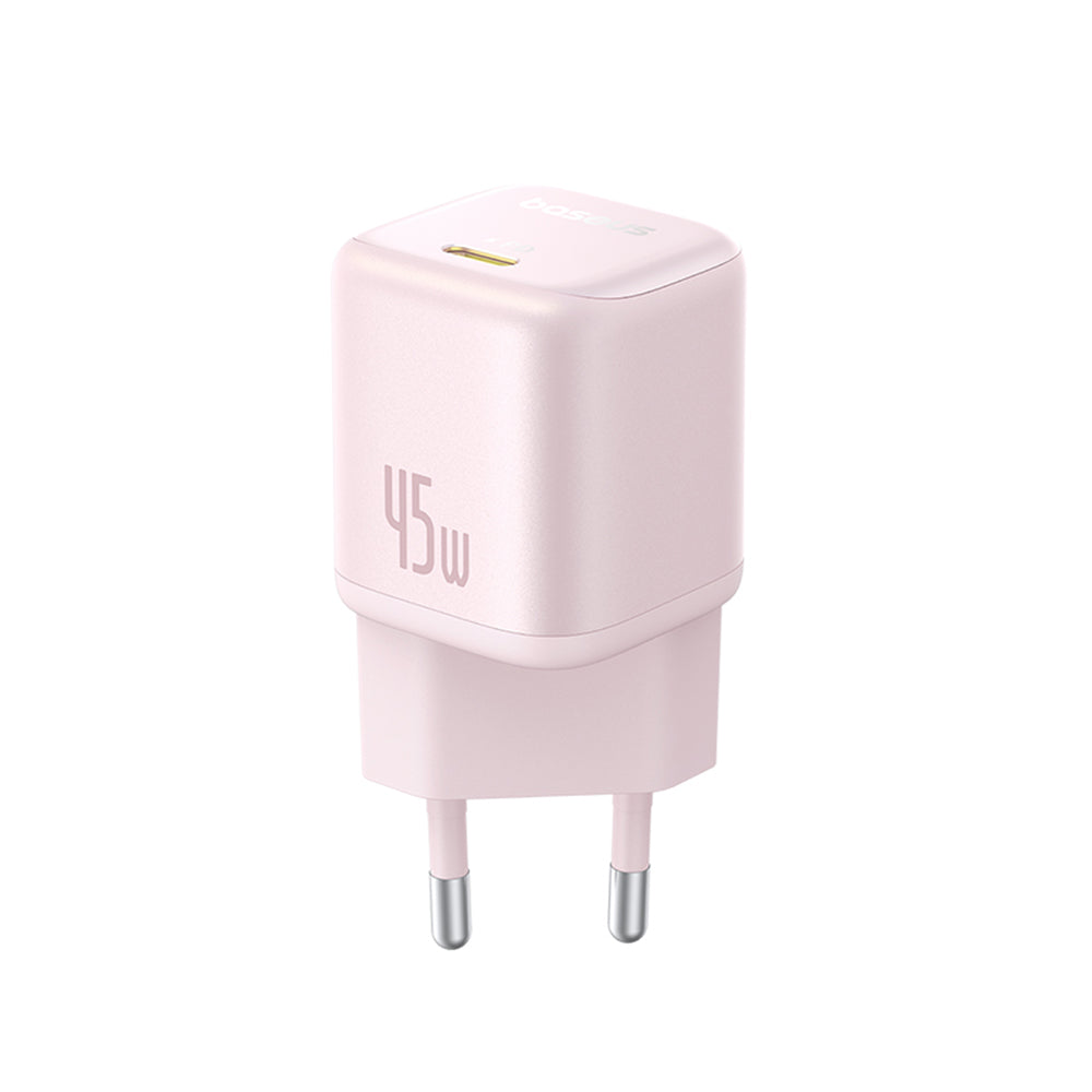 Φορτιστής Δικτύου Baseus PicoGo, 45W, 3A, 1 x USB-C, Ροζ P10176800413-00