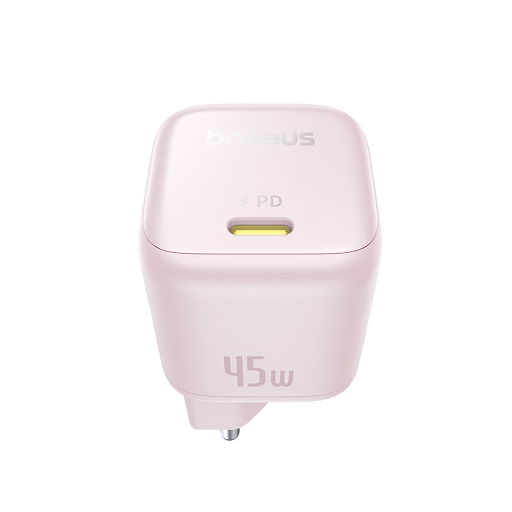 Φορτιστής Δικτύου Baseus PicoGo, 45W, 3A, 1 x USB-C, Ροζ P10176800413-00