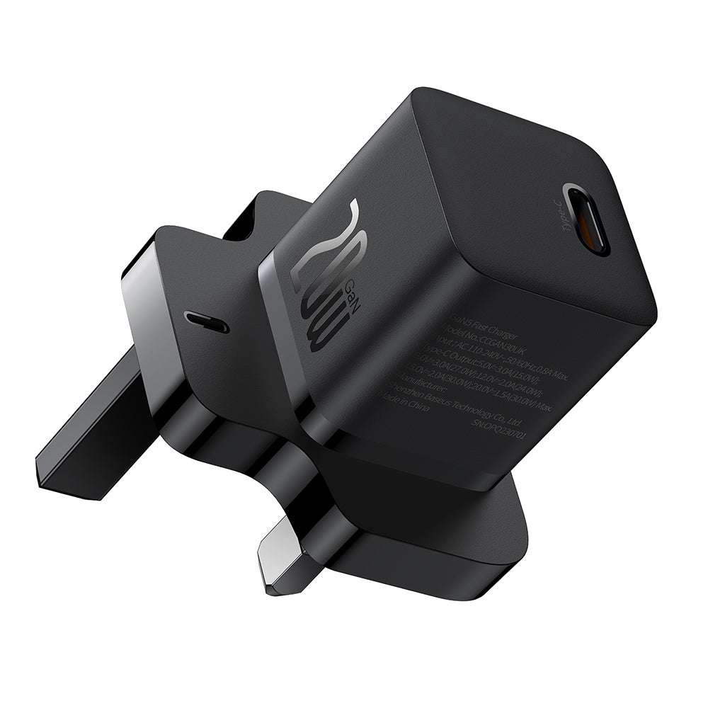 Φορτιστής Δικτύου Baseus UK, 20W, 3A, 1 x USB-C, Μαύρος P10110907113-00
