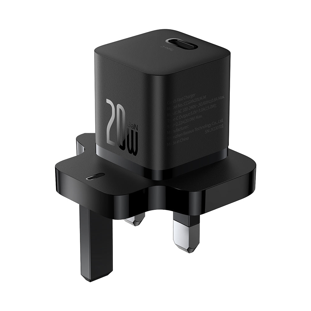 Φορτιστής Δικτύου Baseus UK, 20W, 3A, 1 x USB-C, Μαύρος P10110907113-00