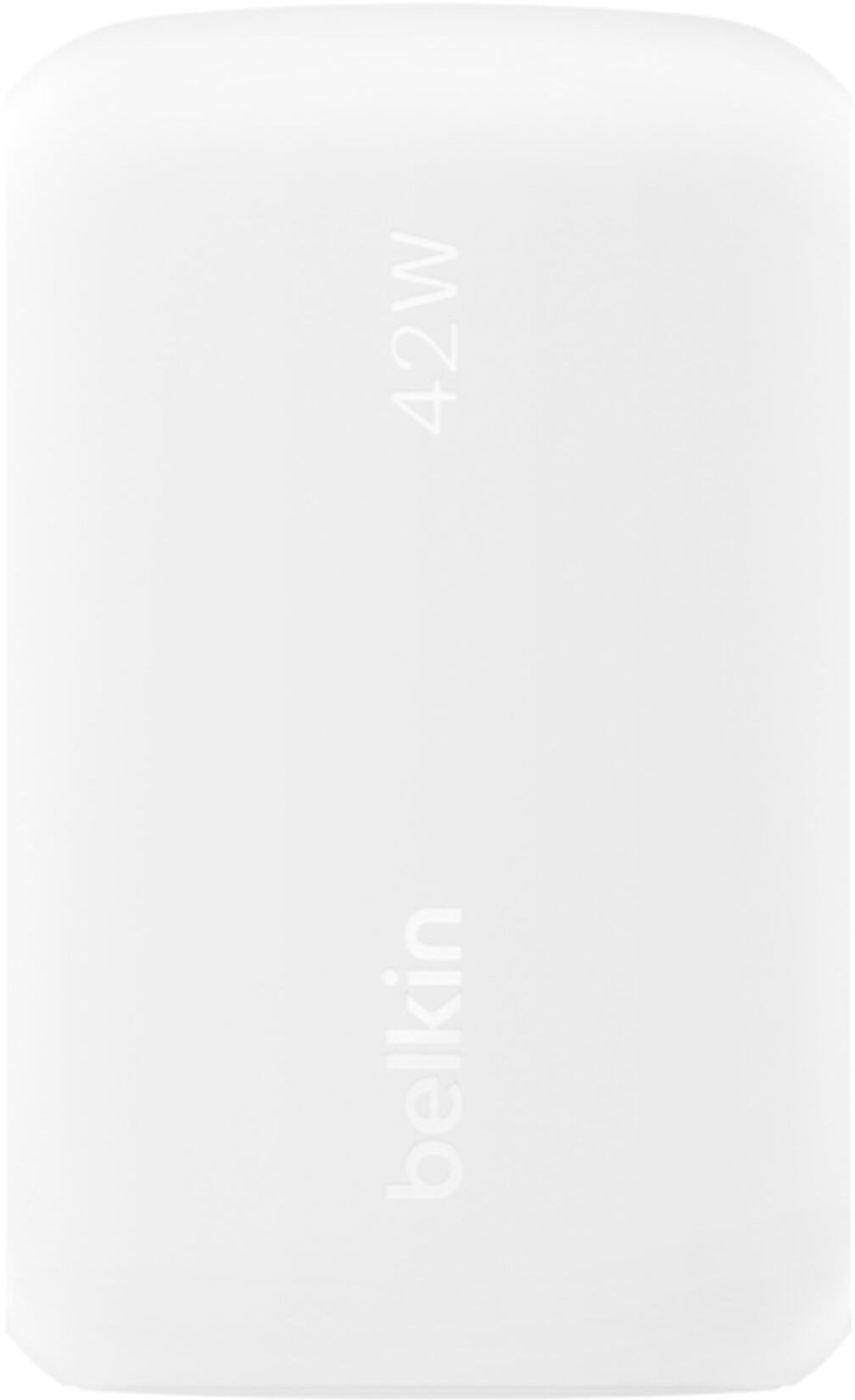Belkin BoostCharge Dual Wall Charger, 42W, 3A, 1 x USB-A - 1 x USB-C, White WCB009vfWH