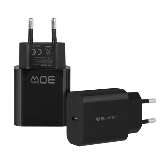 Φορτιστής πρίζας Blavec BC-14, 30W, 3A, 1 x USB-C, Μαύρος
