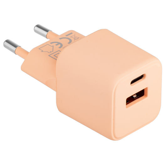 Φορτιστής δικτύου Colourum CLS30-AC-14, 30W, 3A, 1 x USB-A - 1 x USB-C, πορτοκαλί