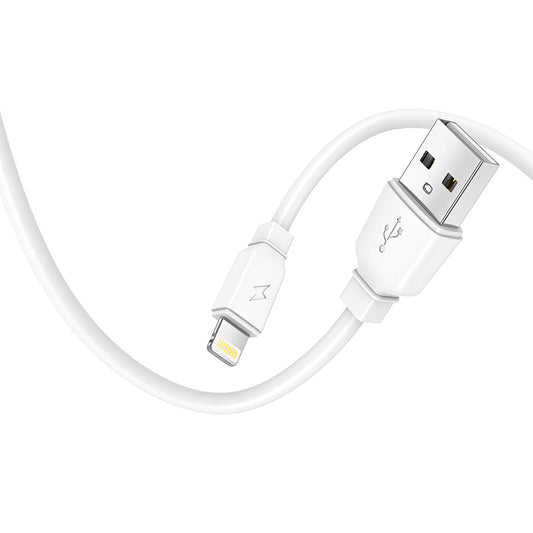 Φορτιστής δικτύου Prestico F7S με καλώδιο Lightning, 12W, 2.4A, 1 x USB-A, λευκό