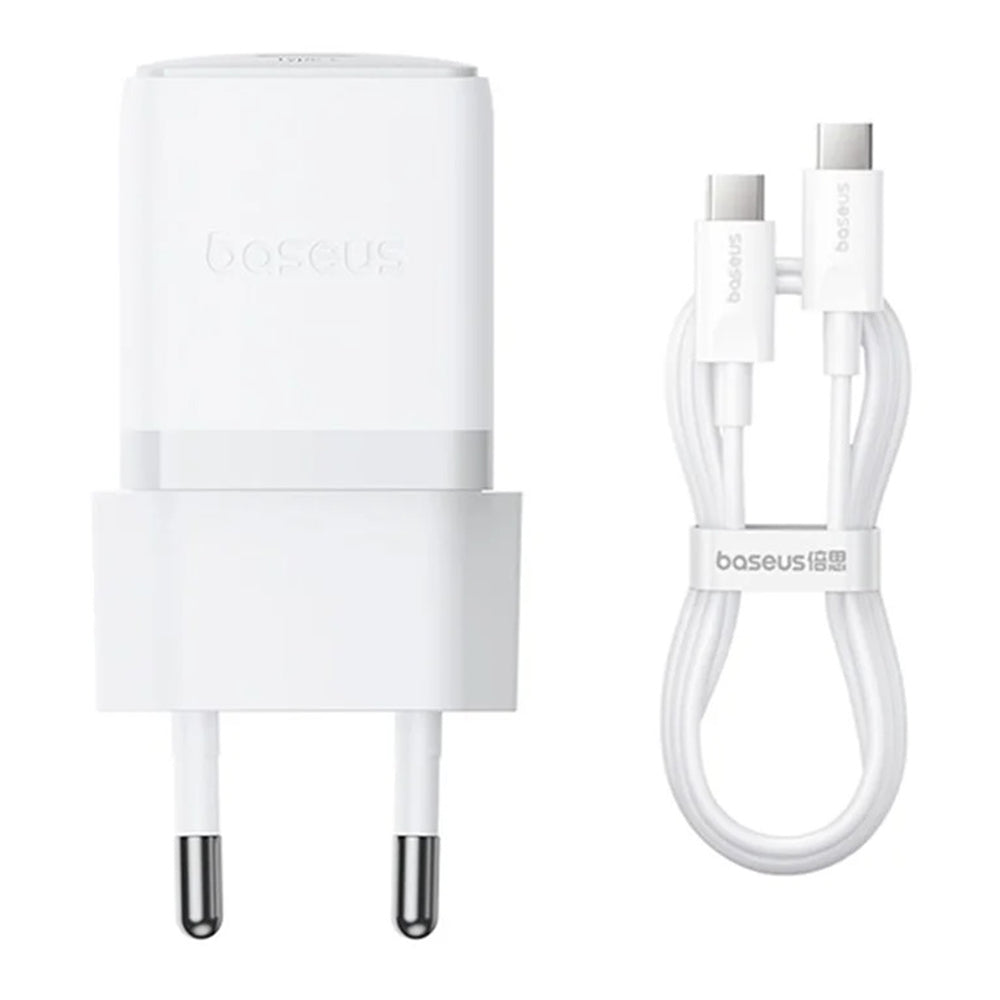 Φορτιστής Δικτύου με Καλώδιο USB-C Baseus Palm, 30W, 3A, 1 x USB-C, Λευκό P10111605213-01