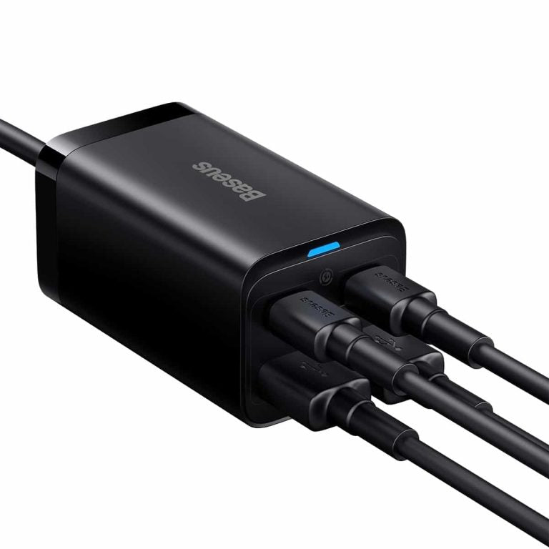 Φορτιστής Βάσης Baseus GaN3 Pro, 65W, 3A, 2 x USB-A - 2 x USB-C, Μαύρος CCGP040101