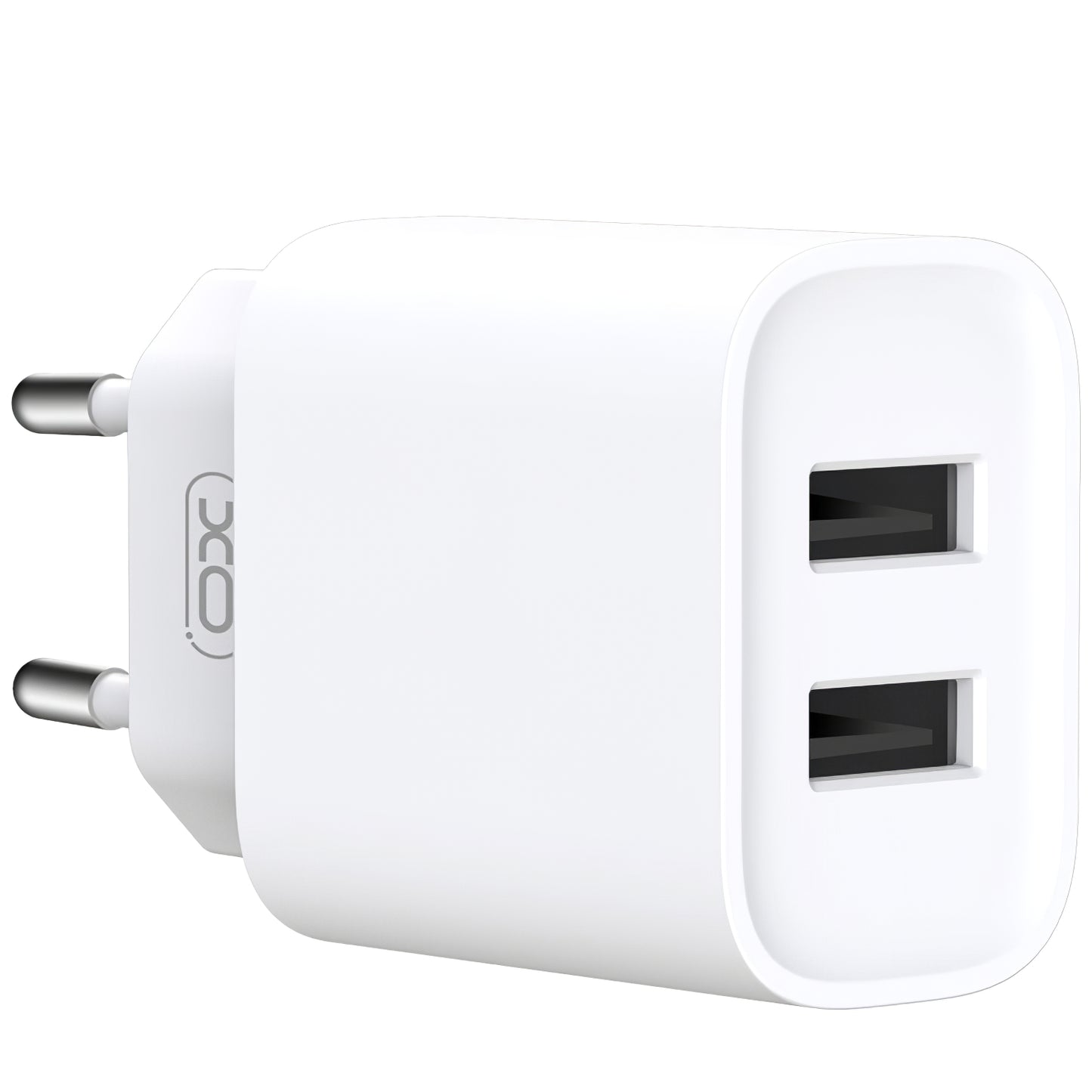 Φορτιστής δικτύου με καλώδιο microUSB XO Design CE02C, 10.5W, 2.1A, 2 x USB-A, Λευκό