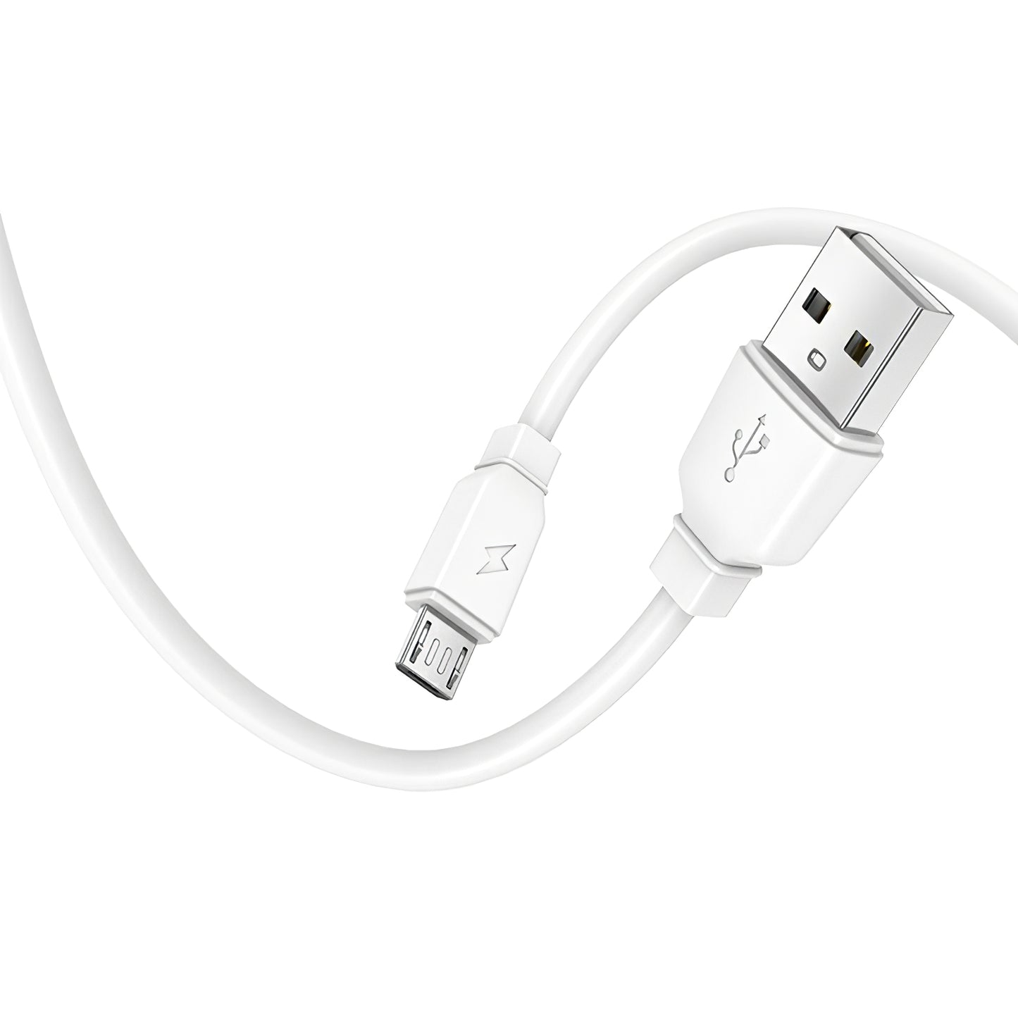 Φορτιστής δικτύου Prestico F7S με καλώδιο microUSB, 12W, 2.4A, 1 x USB-A, λευκό