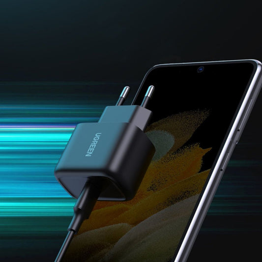 UGREEN CD250, 25W, 3A, 1 x USB-C, 1 x USB-C, Μαύρο