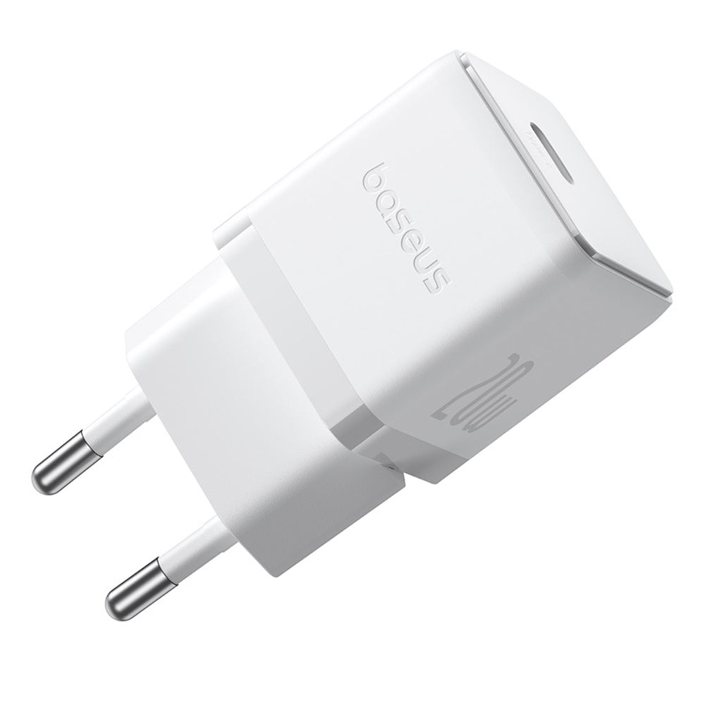 Φορτιστής Δικτύου με Καλώδιο USB-C Baseus Palm, 20W, 3A, 1 x USB-C, Λευκό P10111602213-01