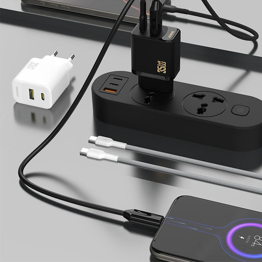 Φορτιστής Δικτύου με Καλώδιο USB-C Dudao A27 Max, 35W, 1 x USB-A - 1 x USB-C, Μαύρο