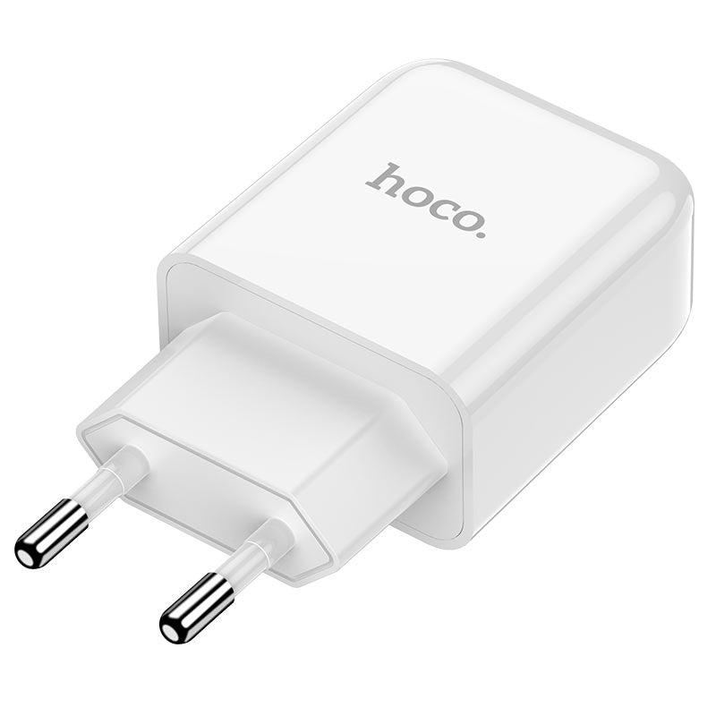 Φορτιστής Δικτύου με Καλώδιο Lightning HOCO N2, 10W, 2A, 1 x USB-A, Λευκό