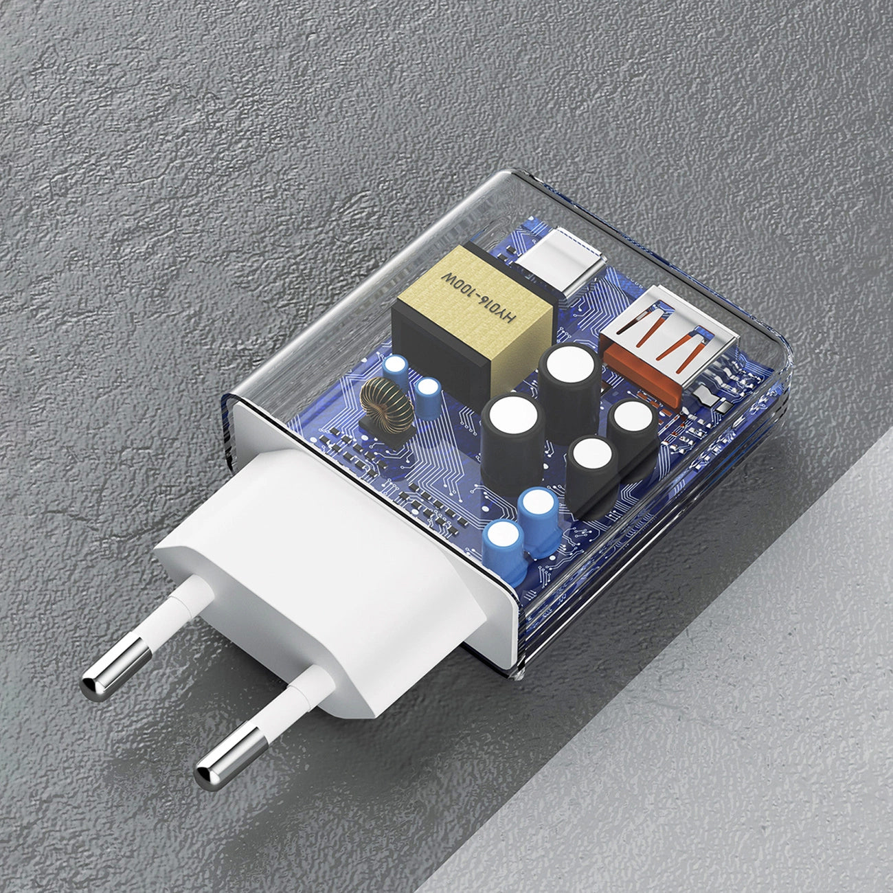 Dudao A30EUT Φορτιστής δικτύου με καλώδιο USB-C, 30W, 3A, 1 x USB-A - 1 x USB-C, Λευκό