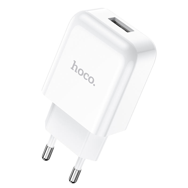 Φορτιστής Δικτύου με Καλώδιο Lightning HOCO N2, 10W, 2A, 1 x USB-A, Λευκό
