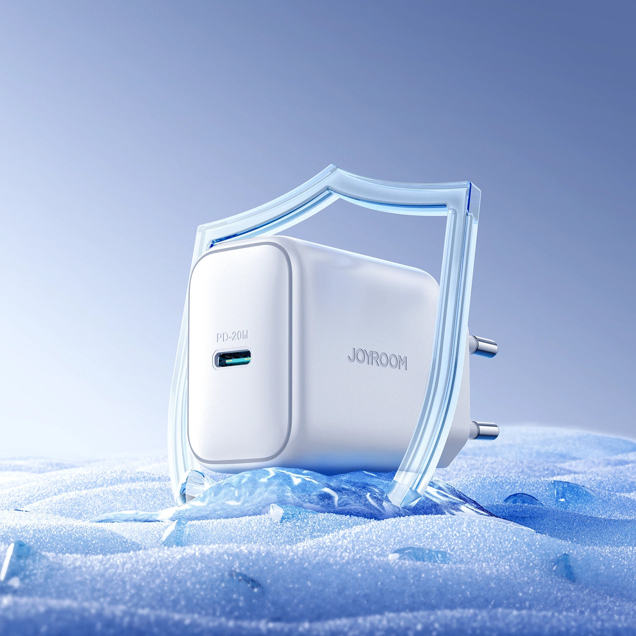 Φορτιστής Δικτύου με Καλώδιο Lightning Joyroom JR-TCF20, 20W, 3A, 1 x USB-C, Λευκό