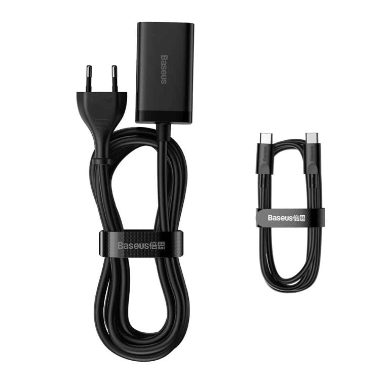 Φορτιστής Βάσης Baseus GaN3 Pro, 65W, 3A, 2 x USB-A - 2 x USB-C, Μαύρος CCGP040101