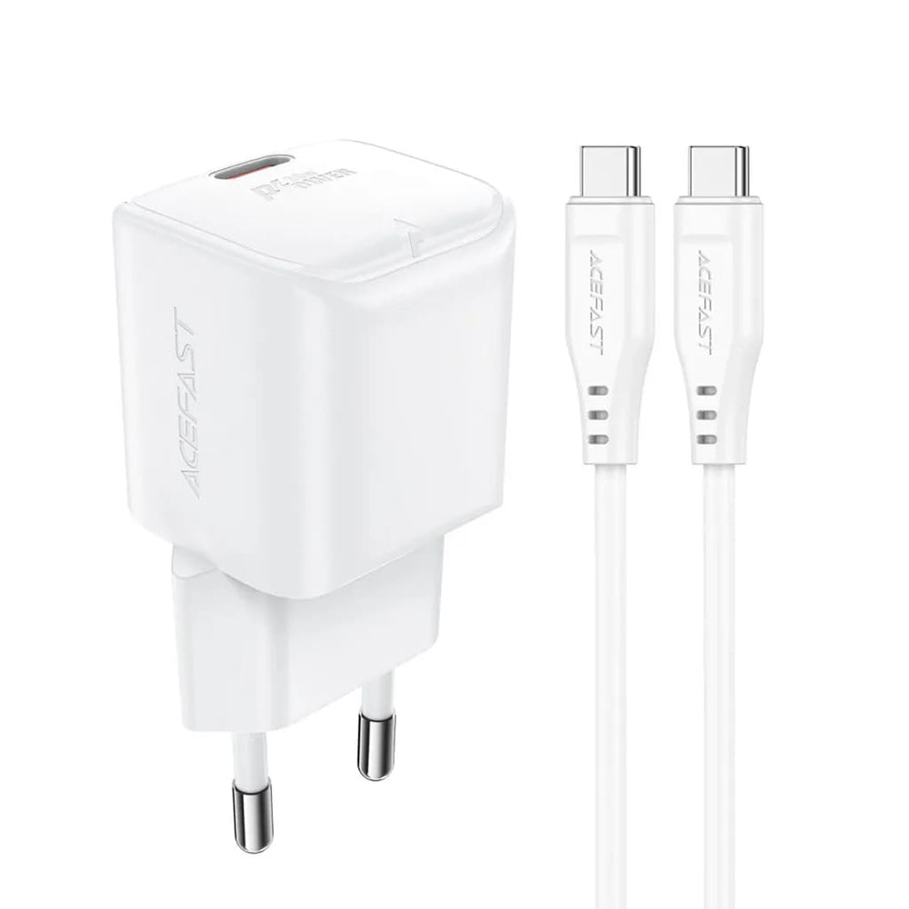 Φορτιστής Δικτύου με Καλώδιο USB-C Acefast A77, 30W, 3A, 1 x USB-C, Λευκό